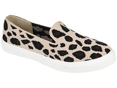 Journee Collection Comfort Foam Phila Knit Sneaker - Women's Shoes : Leopard : Stretchy knit uppers add to the textural appeal of this slip-on sneaker. The Phila is a printed everyday look cleverly contrasted by a clean rubber sole. This lively casual look by Journee Collection rests an oh-so-comfy 6 mm Comfort Foam footbed. Round-toe silhouette. Imported. Weight of footwear is based on a single item, not a pair. Casual Low-top Slip-ons With Woven Sole, Trendy Slip-on Sneakers With Textured Sole, Casual Slip-ons With Textured Sole For Streetwear, Casual Slip-on Sneakers With Woven Sole, Casual Slip-on Sneakers With Speckled Midsole, Trendy Textile Slip-on Sneakers With Rubber Sole, Trendy Textile Slip-on Sneakers With Cushioned Footbed, Trendy Canvas Slip-on Sneakers, Trendy Textile Slip-on Sneakers