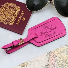 Stocking Fillers For Him, Leather Luggage Tag, Travel Luggage Tag, Custom Luggage Tags, Leather Luggage Tags