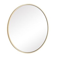 a round mirror on a white background