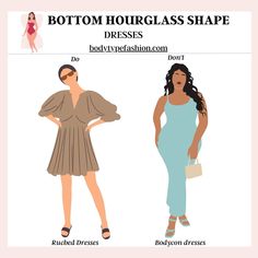 Full Hourglass Body Shape, Ruched Dress Bodycon, Pear Fashion, Human Body Shape, Dress For Body Shape