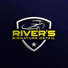 the logo for river's signature detailing and detailing, featuring a car on it