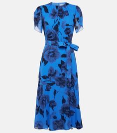 Find ERDEM Floral Silk Midi Dress on Editorialist. Material: 100% silk. Care instructions: dry clean. Made in Bulgaria. Designer color name: Lupin Blue. Lining: 100% silk. Closure: zipper, hook fastening, button fastening, belted waist. Detachable belt. Blue Silk Chiffon Summer Dress, Blue Silk Chiffon Evening Dress, Blue Floral Print Silk Dress, Fitted Silk Dress With Floral Print, Blue Silk Dress With Floral Print, Blue Silk Chiffon Dress, Fitted Blue Silk Dress For Spring, Blue Silk Midi Dress For Spring, Blue Silk Midi Dress For Summer