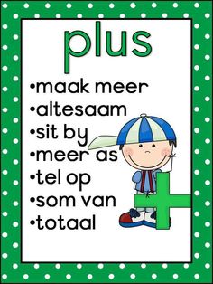 a poster with the words plus and an image of a boy wearing a blue hat