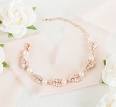 Pearl Bridal Bracelet, Crystal Wedding Bracelet, Gold Floral Pearl Bracelet, Pearl Wedding Jewelry, Bracelet for Bride, Silver, Dahlia - Etsy Dainty Pearl Bracelets For Wedding, Elegant Rose Gold Pearl Bracelet For Wedding, Adjustable Rose Gold Pearl Bracelet For Wedding, Adjustable Rose Gold Beaded Bracelet For Wedding, Wedding Pearl Bracelets In Rose Gold, Rose Gold Pearl Bracelets For Wedding, Dainty Rose Gold Pearl Bracelet For Wedding, Dainty Rose Gold Beaded Bracelets For Wedding, Rose Gold Crystal Bracelet For Wedding