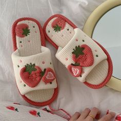 Rabbit Light, House Slide, Linen Slippers, Temu App, Dr Shoes, Bedroom Slippers, Cute Strawberry, Beige Shoes, Winter House