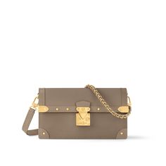 LOUIS VUITTON® - Trunk Chain Wallet - Taupe Designer Leather Wallet On Chain For Luxury, Louis Vuitton Wallet On Chain, Louis Vuitton Trunk, Louis Vuitton Gifts, Micro Bags, Victorine Wallet Louis Vuitton, Luxury Leather Wallet On Chain, Rectangular, Louis Vuitton Official Website, Louis Vuitton Victorine Wallet Monogram