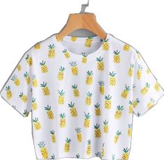 Yellow T-shirt With Lemon Print For Spring, Summer White Tops With Fruit Print, White Summer Tops With Fruit Print, White Summer Fruit Print Top, Casual Yellow Tops With Fruit Print, Casual Yellow Tops With Lemon Print, White Summer Tops With Lemon Print, Casual Yellow Top With Fruit Print, White Summer Top With Lemon Print