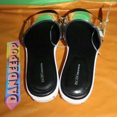 Trendy Flat Sandals With Translucent Outsole, Casual Party Sandals With Translucent Outsole, Casual Round Toe Slides For Party, Casual Party Slides With Round Toe, Casual Open Toe Heels With Translucent Outsole, Trendy Open Toe Sandals With Translucent Outsole, Chrome Silver, Slide Sandals, Shoes Sandals