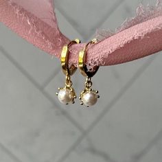 Beautiful and classic! Classic Gold Hoop Earrings With Pearl Charm, Classic Gold Hoop Pearl Earrings, Classic Hoop Pearl Drop Earrings, Classic Gold Hoop Earrings With Pearl Drop, Classic Pearl Drop Hoop Earrings, Elegant Gold Huggie Earrings With Pearl Charm, Elegant Gold Pearl Huggie Earrings, Classic Everyday Nickel Free Pearl Earrings, Classic Nickel-free Pearl Earrings