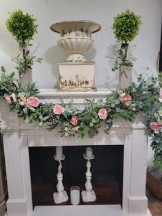 20220202_152501 Spring Mantle Decorating Ideas, Spring Garland For Mantle, Spring Mantel Decor, Spring Mantle Decor, Easter Mantle, Spring Mantle, Spring Mantel, Holiday Mantle, Fireplace Mantle Decor