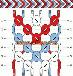 the diagram shows how to make an interlaced chain with two circles and arrows