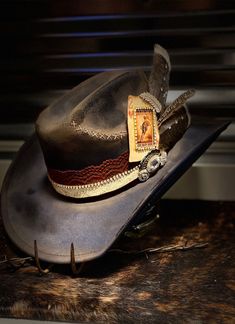 Ride Baby Ride  - Distressed Hat Distressed Hat, Cowboy Hats, Cowboy, Im Not Perfect, Hats, Design