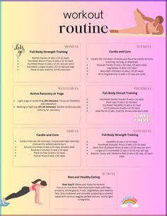 the workout routine for women is shown in this image