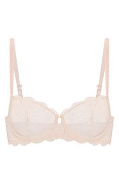 Designed in France, this dreamy lace bra offers divine comfort and a flattering shape with supportive underwire and an inner tulle sling. Back J-hook converts straps to racerback 75% polyamide, 25% elastane Hand wash, dry flat Imported Full Coverage Lace Nursing Bra With Delicate Lace, Lace Nursing Bra With Removable Pads, Full Cup Lace Nursing Bra With Lace Closure, Feminine Lace Nursing Bra With Lace Closure, Feminine Nursing Bra With Lace Closure, Delicate Lace Wedding Bra, Lace Nursing Bra With Padded Cups, Delicate Lace Full Cup Nursing Bra, Feminine Lace With Built-in Bra