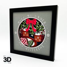 a christmas card with an ornament that reads meet me in winter, i'm mistletieve