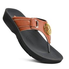 Have you ever experienced elegance with ease? Modern looks mixed with comfort accuracy are accentuated smartly in these Hazel (L0341) womens sandals. The soft and simple synthetic material of the padded strap secures the skin and keeps the feet relax at the end of the day. The placement of metallic ornament on the upper adds extra bling of class to the look. Summer sandals for women has incurred more softness in their sole this time. The polyurethane gel injected footbed of flip flops women make Arch Support Sandals, Spring Wardrobe Essentials, Dressy Sandals, Womens Sandals Summer, Walking Sandals, Footbed Sandals, Round Toe Heels, Summer Sandals, Sandals For Women