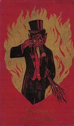 an illustration of a man in a top hat and tie holding his hands to his face