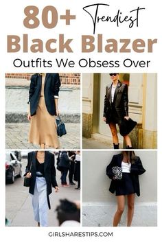 How To Style Black Blazer Classy, Long Blazer Outfits For Women Classy, Black Blazer Outfits For Women Summer, Outfits With Blazers For Women Night Out, Outfit Ideas With Black Blazer, Black Blazer And Jeans Outfit Women Casual, Black Blazer And Boots Outfit, Black Jacket Outfit Women Classy