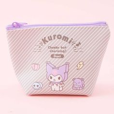 Kuromi Cheeky Purse - Blippo Kawaii Shop Cute Daily Wallets With Zipper Closure, Kawaii Pouch With Zipper Closure For Everyday Use, Kawaii Coin Purse With Zipper, Kawaii Coin Purse With Zipper For Daily Use, Kawaii Daily Use Coin Purse, Loose Change, Kawaii Shop, Welcome Gifts, Sanrio Characters