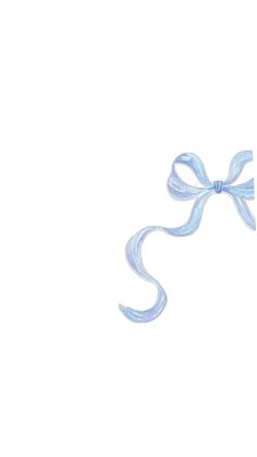 a drawing of a blue ribbon with a bow on it's end, against a white background