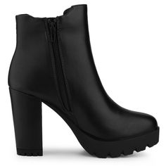 Designed with zipper closure, this boot allows you to wear it on and off easily. These platform booties have a chunky heel to add a touch of height and style to your everyday look. You can pair it with a dress or pair of pants for a charming look. It must-have in every 's closet! It's a good choice for Christmas Day and role-playing. Trendy Platform Boots With Zipper For Winter, Trendy Winter Platform Boots With Zipper, Trendy High Ankle Platform Boots With Zipper Closure, Winter High Ankle Heels With Zipper Closure, Winter High Heel Boots With Zipper Closure, Winter High Heel Boots With Zipper, Winter High Heeled Boots With Zipper Closure, Trendy High Ankle Heels With Zipper Closure, Trendy Platform Boots With Padded Heel For Fall