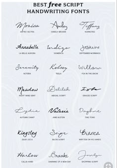 the best free script handwritten fonts for all types of lettering and calligraphy