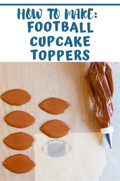 how to make football cupcake toppers