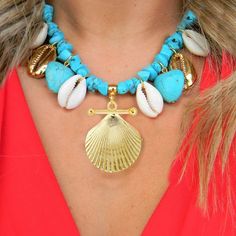 boho Ocean kolye Sonsuzluk Mineli Göz Kolye Sea Shell Conch pendants charms Necklace Sexy collier de perles Gift Accessories | Charlie Dolly Turquoise Statement Jewelry, Boho Ocean, Turquoise Men, Eagle Necklace, Sweet Earrings, Sunflower Necklace, Charms Necklace, Puka Shell, Celtic Knots