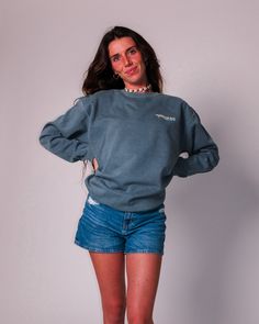 Longsleeve pigment dyed ring spun fleece crewneck sweatshirt True-to-size 80% ring-spun cotton / 20% poly Medium-heavy 9.5oz fabric Preshrunk Relaxed Fit Double-needle 1x1 rib collar Garment dyed for a vintage feel Rolled-forward shoulder Side-seamed body Low-impact OEKO-TEX certified dyes. Clean salt-free pigment dyes. Water-based ink Double-needle neck, shoulder, armhole, cuffs and waistband Garment has been individually dyed, crafting a one-of-a-kind result. Color may fade or bleed after wash Washed Crew Neck Sweats For Fall, Fall Washed Crew Neck Sweats, Casual Washed Crew Neck Sweater, Casual Faded Crew Neck Sweatshirt, Casual Washed Crew Sweater, Sporty Washed Blue Sweatshirt For Fall, Fall Crew Neck Washed Sweats, Stonewashed Relaxed Fit Sweatshirt For Fall, Washed Blue Crew Neck Sweatshirt For Fall