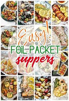 easy foil packet suppers with the title overlay