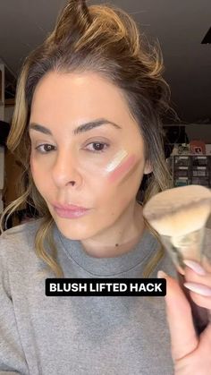 How To Apply Contour And Blush, Blush Concealer Hack, How To Apply Blush And Highlighter, Bronzer And Blush Application, Applying Cream Blush, Applying Blush For Older Women, Where To Highlight Your Face, Cream Blush How To Apply, How To Apply Highlighter