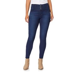 PRICES MAY VARY. Enhanced uplifting design Extra wide high-rise stacked waistband sculpts and elongates for a fitter look 28 inc inseam 3 button closure, plain back pockets for everyday wear! Stretch and soft denim construction Mid-rise Denim Jeggings With Pockets, Angels Jeans, Forever 21 High Rise Blue Jeans, High Waist Non-stretch Denim Jeggings, Non-stretch High Rise Medium Wash Jeggings, Non-stretch Denim Jeggings With Pockets, Modern Feminine, Plus Size Brands, Curvy Jeans