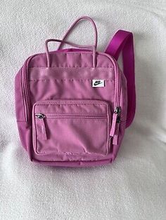 Nike Tanjun Mini Pink Backpack   | eBay Beautiful Backpacks, Astrology Aquarius, Nike Tanjun, Mini Pink, Pink Denim, Pink Backpack, Denim Mini, Mini Backpack, Astrology