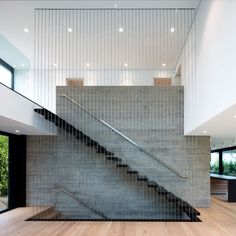 the stairs in this house are made out of concrete