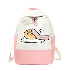 Fashion Gudetama Backpack PN1979 ●Size:45*33*10cm ●Material :canvas (Please allow 1-3cm differs due to manual measurement.As different computers display colors differently,the color of the actual may vary slightly from the above images.Thanks for your understanding.) ●About Shipping: We attach great importance to the orders of each customer and parcel delivery. 1.Processing time: 2-3 business days. 2.Shipping time: 10-15 business days to US, please allow 3-4 weeks shipping to other country.(Shipping times can be affected by variable customs clearance times or public holidays.) Cute Cotton Standard Backpack, White Canvas Backpack For Back To School, Cute Cotton Backpack For Daily Use, Backpack Collection, Anime Backpack, School Anime, Backpack For School, The Best Anime, Parcel Delivery