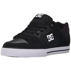 DC Men's Pure Action Sport Sneaker BLACK/BLACK/WHITE DC Mens Pure Skate Shoe- Black/Black/White (BLW) - FOOTWEARMENS FOOTWEARMENS LIFESTYLE Size: 9-M.  Gender: male.  Age Group: adult. Sneakers To Work, Reebok Classics, Waterproof Hiking Shoes, Casual Dress Shoes, Skate Shoe, Shoe Black, Action Sports, Men's Footwear, Dc Shoes