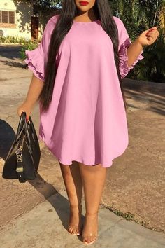 Modern Corset, Midi Dress Plus Size, Round Neck Dress, Midi Shift Dress, Floral Bodycon, Corset Mini Dress, Style Upgrade, Round Neck Dresses, Pink Midi Dress