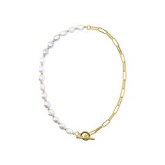 Add an eye-catching touch of elegance to your wardrobe with this simulated pearl and 14k gold plated paperclip chain Adornia toggle necklace.Click on this JEWELRY & WATCHES GUIDE to learn about fit, styles, materials and more! FEATURES Chain length: 17 in. Chain type: link Nickel free Metal: brass Plating: 14k gold Finish: polished Packaging: pouchSIMULATED PEARL DETAILS Size: 10 mm Shape: round Color: white Size: 17". Gender: female. Age Group: adult. Gold Pearl Necklace With Paperclip Chain, Elegant Chain Necklace With Toggle Clasp Gift, Elegant Chain Link Necklace With Toggle Clasp, Elegant Gold Plated Chain Necklace With Toggle Clasp, Formal Pearl Chain Necklace In Gold Plated, Formal Gold-plated Pearl Chain Necklace, Formal Gold Plated Pearl Chain Necklace, Pearl Chain Link Necklace For Gift, Classic Gold Pearl Necklace With Chain