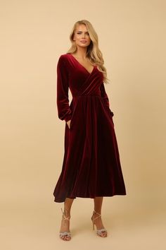 Dark Burgundy Velvet Dress High Quality Fabric Dress Mid Calf - Etsy Bosnia and Herzegovina Bridesmaid Dress Burgundy, Midi Dress Winter, Burgundy Velvet Dress, Long Sleeve Bridesmaid Dress, Evening Midi Dress, Midi Bridesmaid Dress, Burgundy Midi Dress, Velvet Dress Long, Velvet Bridesmaid Dresses