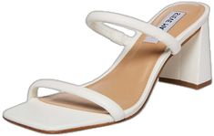 Summer Block Heels With Single Toe Strap, Steve Madden Store, 3 Inch Heels, Heeled Sandal, White Sandals, Fresh Look, Designer Sandals, Heeled Sandals, Free Giveaway