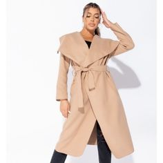 Reposhing This Item I Purchased From @Lolafagbemi. Love It, But It's Too Big On Me. Never Worn, No Stains, Tears, Or Defects Noted. Appropriate Measurements: Length - 45" Armpit To Armpit - 20" Machine Wash Gentle. This Coat Is Not Lined. Questions? Leave A Comment Below! Waterfall Coat, Sleeveless Duster, Waterfall Jacket, Detachable Sleeves, Fitted Coat, Belted Jacket, Collared Coat, Evening Outfits, Belted Coat