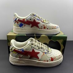 Bape Sta Low Unisex Multi Colors Unisex Shoes Welcome To My Closet, All My Closet Items Are Brand New, Unused And Shipped In Packaging. Brand: Bape Unisex Sneakers The Sizes Listed Are Still Available Eu 37.5 (Men's 5 Or Women's 6.5) Eu 38 (Men's 5.5 Or Women's 7) Eu 38.5 (Men's 6 Or Women's 7.5) Eu 39 (Men's 6.5 Or Women's 8) Eu 40 (Men's 7 Or Women's 8.5) Eu 40.5 (Men's 7.5 Or Women's 9 Eu 41 (Men's 8 Or Women's 9.5) Eu 42 (Men's 8.5 Or Women's 10) Eu 42.5 (Men's 9 Or Women's 10.5) Eu 43 (Men' Bape Stas Shoes, Bape X Marvel Shoes, Bape Shoes, Bape Sta, Painted Canvas Shoes, Swag Shoes, Unisex Shoes, Paint Splatter, Boys Shoes