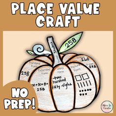 the place value craft is for pumpkins