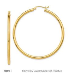 14K Italian Yellow gold 2.5mm polished hoop earrings 8mm HER25-10 10mm HER25-12 15mm HER25-15 20mm HER25-18 25mm HER25-20 30mm HER25-23 35mm HER25-29 40mm HER25-33 50mm HER25-37 60mm HER25-47 70mm HER25-62 Gold Polish, Jewelry Earrings Hoops, Halloween Shopping, Etsy Earrings, Jewelry Earrings, Hoop Earrings, Accessory Gift, Gift Card, Angeles