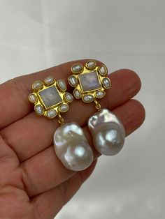 Statement Bridal Earrings, Unique Wedding Earrings, Unique Pearl Earrings, Baroque Earrings, Bridal Statement Earrings, Heart Throb, Rice Pearls, Baroque Pearl Earrings, Luxury Earrings