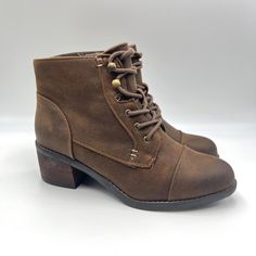 Bella-Vita Women's Brown Faux Vegan Leather Lace Up Ankle Boots. Women's Size 6.5 Wide Width. Condition: New Without Box. New To Poshmark? Sign Up Using Invite Code: Tentoday For $10 Off Your Purchase! __ Casual Career Professional Work Everyday Classic Office Comfort Date Night Out Modern Summer Winter Fall Spring Blogger Casual Minimalist Trends Trendy Favorite Fashion Comfortable Every Day Wardrobe Staple 90s 90's Y2k Ballet Flats Slip On Loafers Pointed Pointy Point Toe Quality Well Made Com Brown Flat Heel Lace-up Winter Boots, Casual Brown Lace-up Mid-calf Boots, Brown Lace-up Moto Boots For Winter, Brown Lace-up Boots Medium Width, Casual Brown Mid-calf Boots With Zipper Closure, Vacation Shoes, Espadrilles Platform, Shoes Heels Pumps, Lace Up Ankle Boots