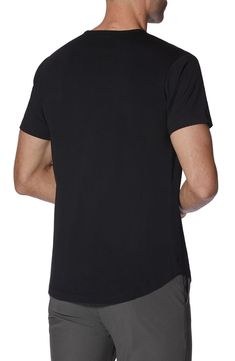 A curved hem enhances the fit of this versatile crewneck T-shirt made from a soft cotton blend. Crewneck Short sleeves 62% polyester, 33% cotton, 5% spandex Machine wash, dry flat Imported Fitted Black Muscle Tee With Crew Neck, Casual Athletic Fit Muscle Tee With Crew Neck, Go-dry Relaxed Fit T-shirt For Streetwear, Black Fitted Muscle Tee With Crew Neck, Athletic Fit Crew Neck T-shirt, Black Relaxed Fit Muscle Tee With Crew Neck, Black Crew Neck Muscle Tee In Athleisure Style, Black Crew Neck Muscle Tee For Athleisure, Black Athletic Fit Cotton Tops