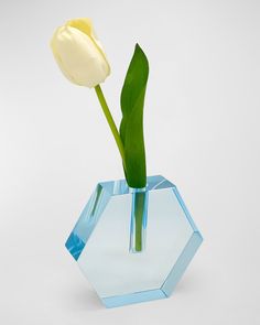 Tizo Crystal Flat Hexagon Vase Collection & Matching Items | Neiman Marcus Hexagonal Vase, Vase Collection, Crystal Vase, Large Vase, 50th Gifts, Matching Items, Cleaning Wipes, Neiman Marcus, Tops Designs