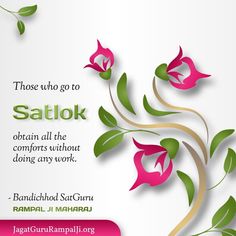 a quote on saktok that says those who go to satlok obtain all the comforts without doing any work