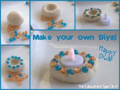 an image of how to make your own diyas for diwaling with beads